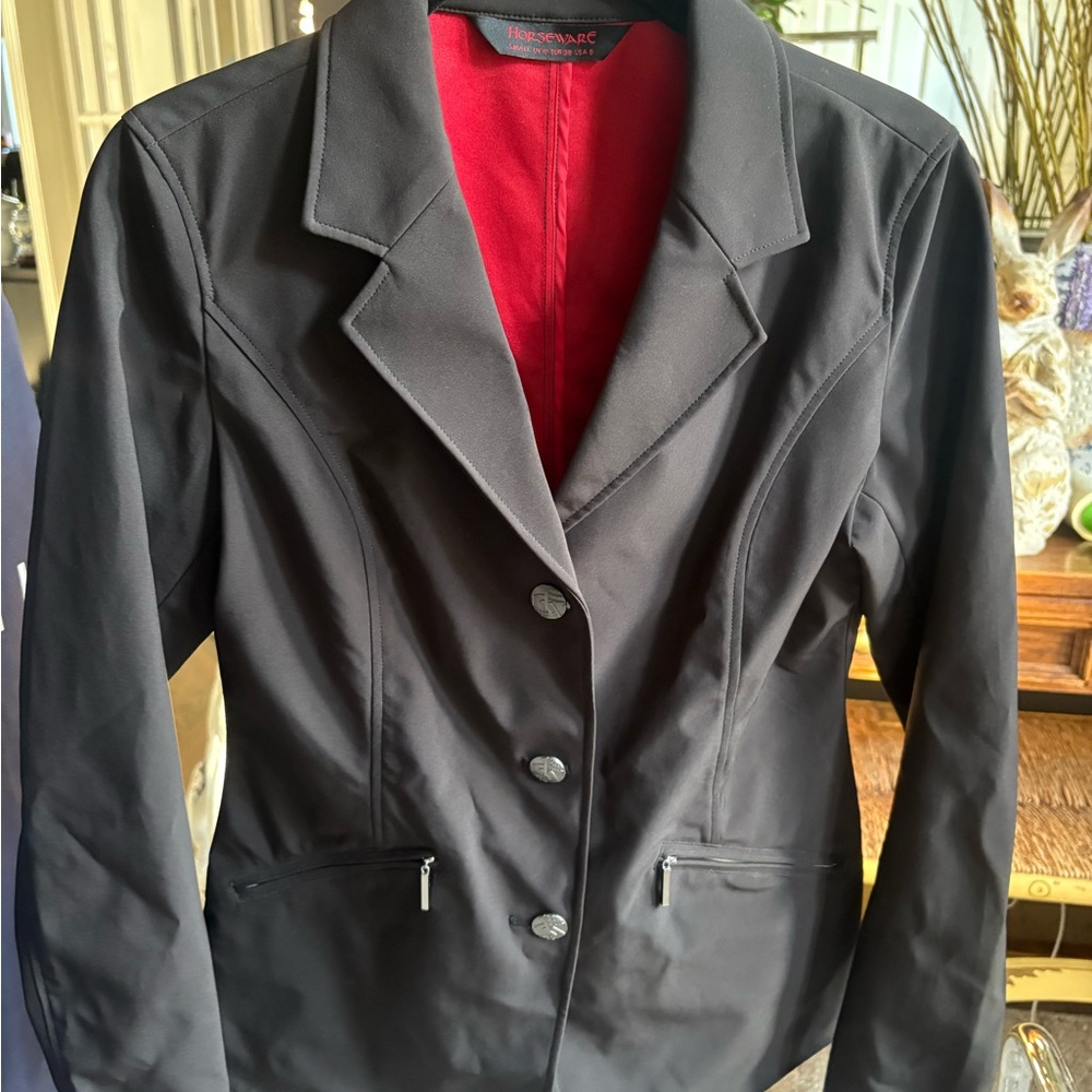 Women's Black Jacket with Red Lining